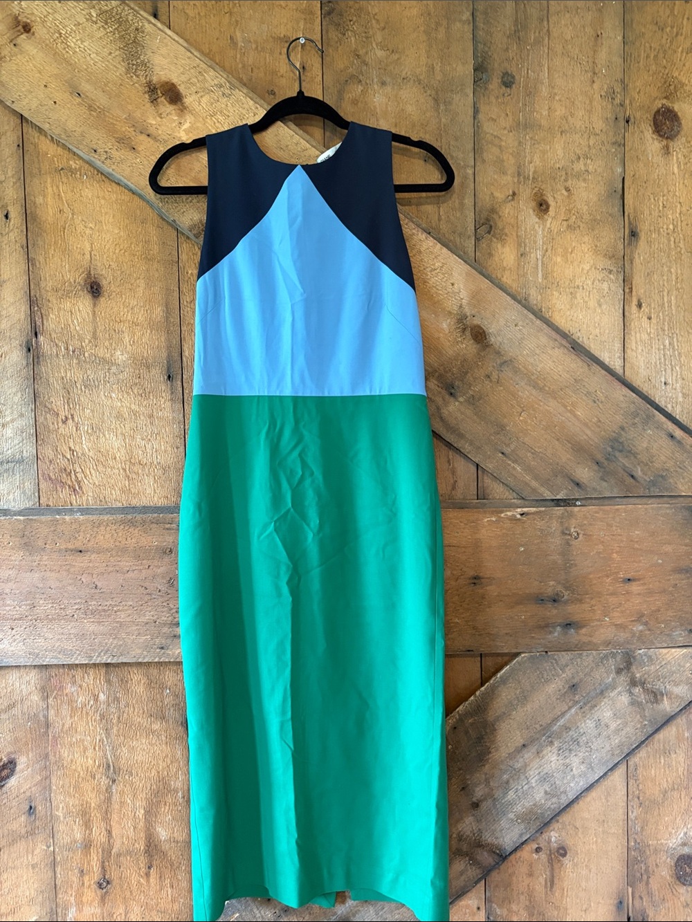 Diane Von Furstenberg | Dresses | Diane Von Furstenberg Colorblock Sleeveless Sheath Dress Blue Green Size 8
